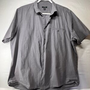 Alfani‎ Men's Casual Gray Button Down short sleeve Shirt